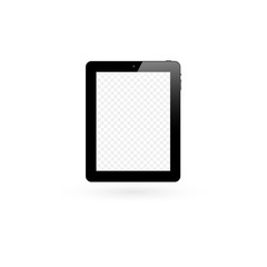 Digital tablet mockup, blank realistic gadget. Stock Vector illustration isolated on white background.