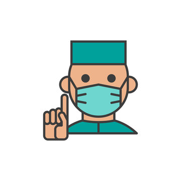 Doctor Icon.  Simple vector illustration