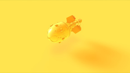 Yellow Large Atomic Bomb Neutron Bomb Thermonuclear Weapon 3d illustration 3d rendering