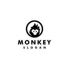monkey logo design vector illustrator