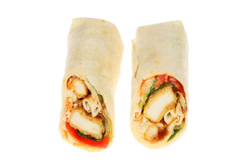 Two wraps isolated