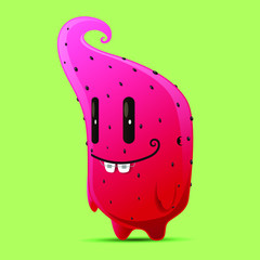 watermelon character with seeds smiling