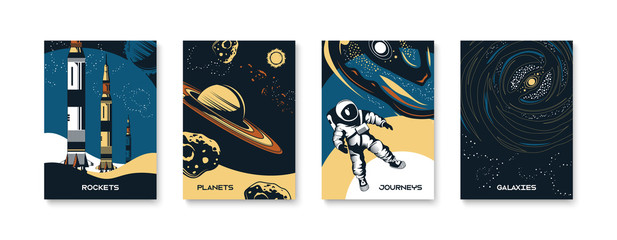 Space Poster Set © Macrovector