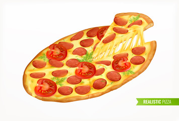 Pizza Realistic Design Concept