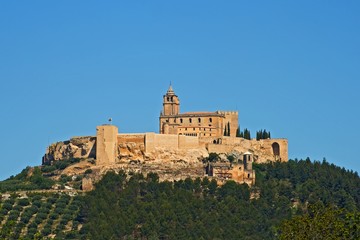 Alcala la Real medieval fortress on hilltop, Andalusia, Spain