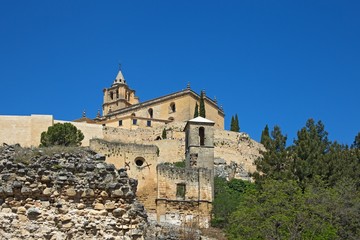 Alcala la Real medieval fortress on hilltop, Andalusia, Spain