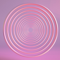 Elegant metal background with pedestal, podium and studio. 3d illustration, 3d rendering.