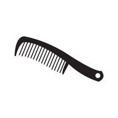 A plastic comb for styling and combing hair flat vector icon