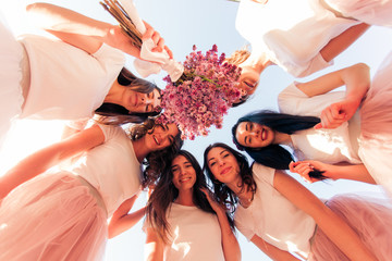 Crazy party time of beautiful stylish women