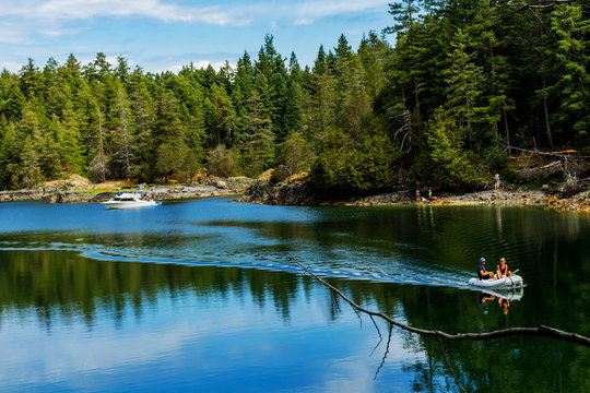 Lakes And Reflections. Smuggler's Cove, Sunshine Coast, BC, Canada