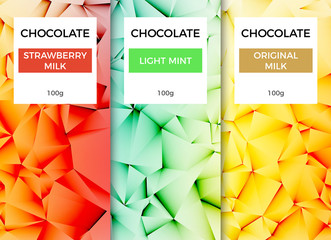 Chocolate bar packaging template design. Chocolate branding product pattern. Vector luxury design package