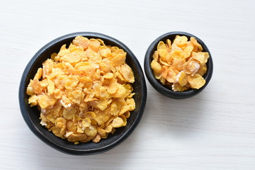 Cereal flakes without sugar on light background
