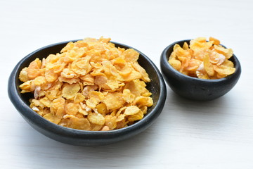 Cereal flakes without sugar on light background