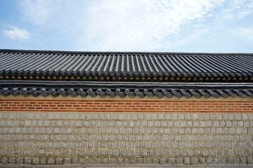 korean wall at Gyeongbokgung Palace