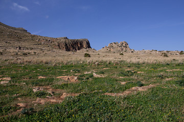 Paesaggio Siciliano, vista dalla riserva di monte Cofano	