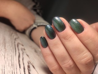 beautiful nail art manicure on the background