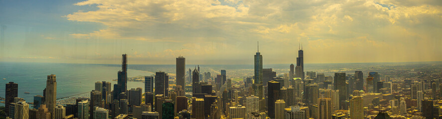Panoramic View of Chicago Skyline