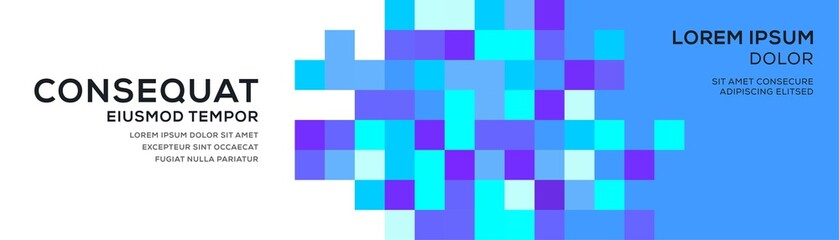 abstract colorful pixels web banner background