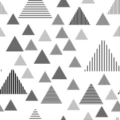 Trendy seamless pattern with graphic abstract geometric shapes.  Avant-garde puzzle style. Geometric wallpaper for  cover design.
