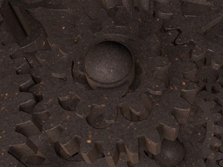 Rusted metal gear background