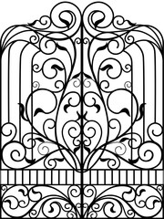 Wrought Iron Gate, Door, Fence