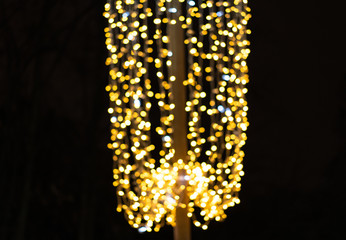 Blurry lights from the ground