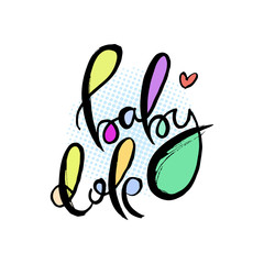 Hand lettering grunge card with textured handcrafted doodle letters in retro style