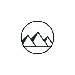 pyramid icon template color editable. pyramid symbol vector sign isolated on white background illustration for graphic and web design.