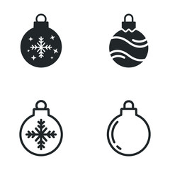 christmas ball icon template color editable. christmas ball symbol vector sign isolated on white background illustration for graphic and web design.