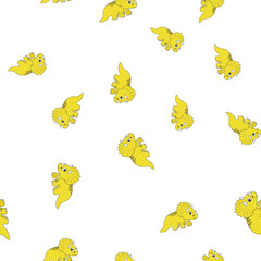 Dinosaur triceratops seamless pattern © Fotostock32
