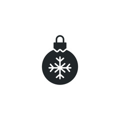 Obraz premium christmas ball icon template color editable. christmas ball symbol vector sign isolated on white background illustration for graphic and web design.