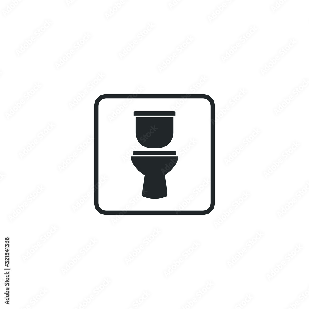 Poster toilet icon template color editable. bathroom symbol vector sign isolated on white background illust