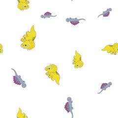 Stegosaurus and triceratops seamless pattern © Fotostock32