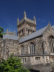 Fototapeta na wymiar The Minster church in Wimborne Minster, Dorset, UK 