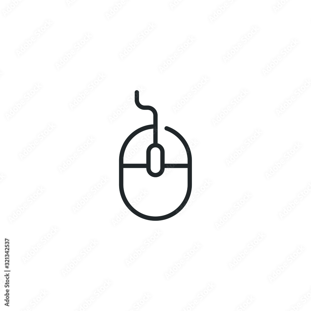 Leinwandbilder mouse icon template color editable. mouse symbol vector sign isolated on white background illustrati