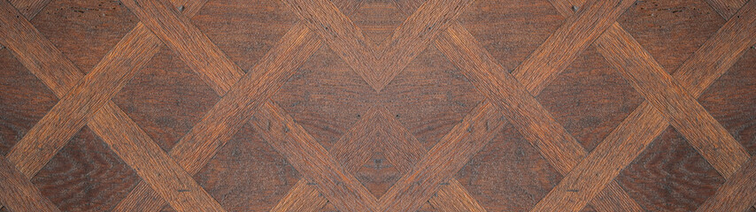 Dark brown wooden pattern square texture background banner panorama long