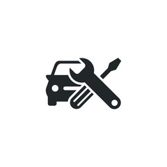 car repair icon template color editable. automotive repair symbol vector sign isolated on white background illustration for graphic and web design.