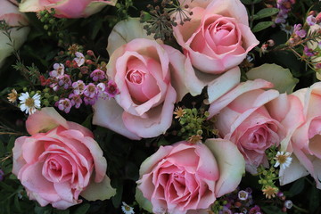 Pink wedding roses