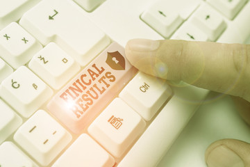 Writing note showing Finical Results. Business concept for written records that convey the business...