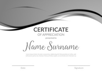Certificate award diploma template design. Certificate appreciation modern business card award design