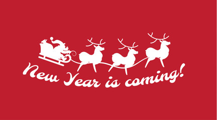 Christmas and New year holiday poster design. Vector illustration.
