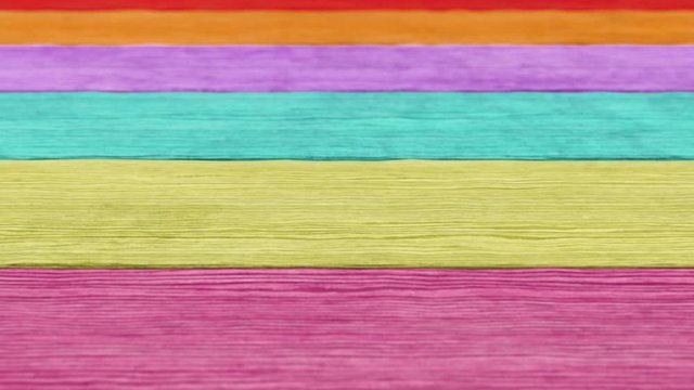 Old wood plank rainbow background with depth of field