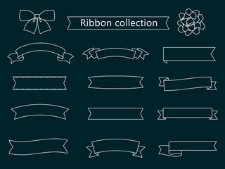 線画 リボン コレクション