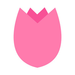 Rose Flower Icon - Isolated On White Background - Vector. Flat Rose Flower Logo. Simple Flower Icon For Tulip Template, Spa Label, Floral Logo, Wellness And Blooming Rose Icon