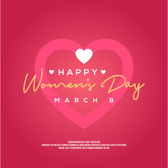 Fototapeta na wymiar International Women s Day Vector Design For Banner or Background