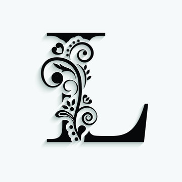 letter l clipart black and white