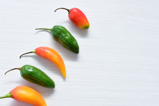 Aji Variety Sweet Pepper In Different Colors