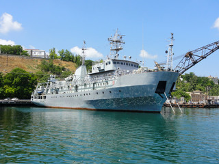 Sea boats, lifeboats. Sailboats. Repair and loading of ships.Sea.Submarine.