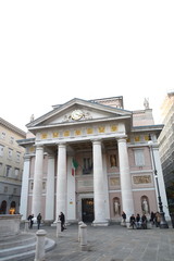 Obraz premium TRIESTE, ITALY, January 10, 2020. Chamber of commerce (Camera di Commercio, Industria, Artigianato e Agricoltura Venezia Giulia) building in Trieste.