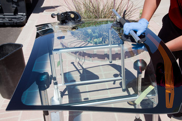 New Windshield prepped for installation
